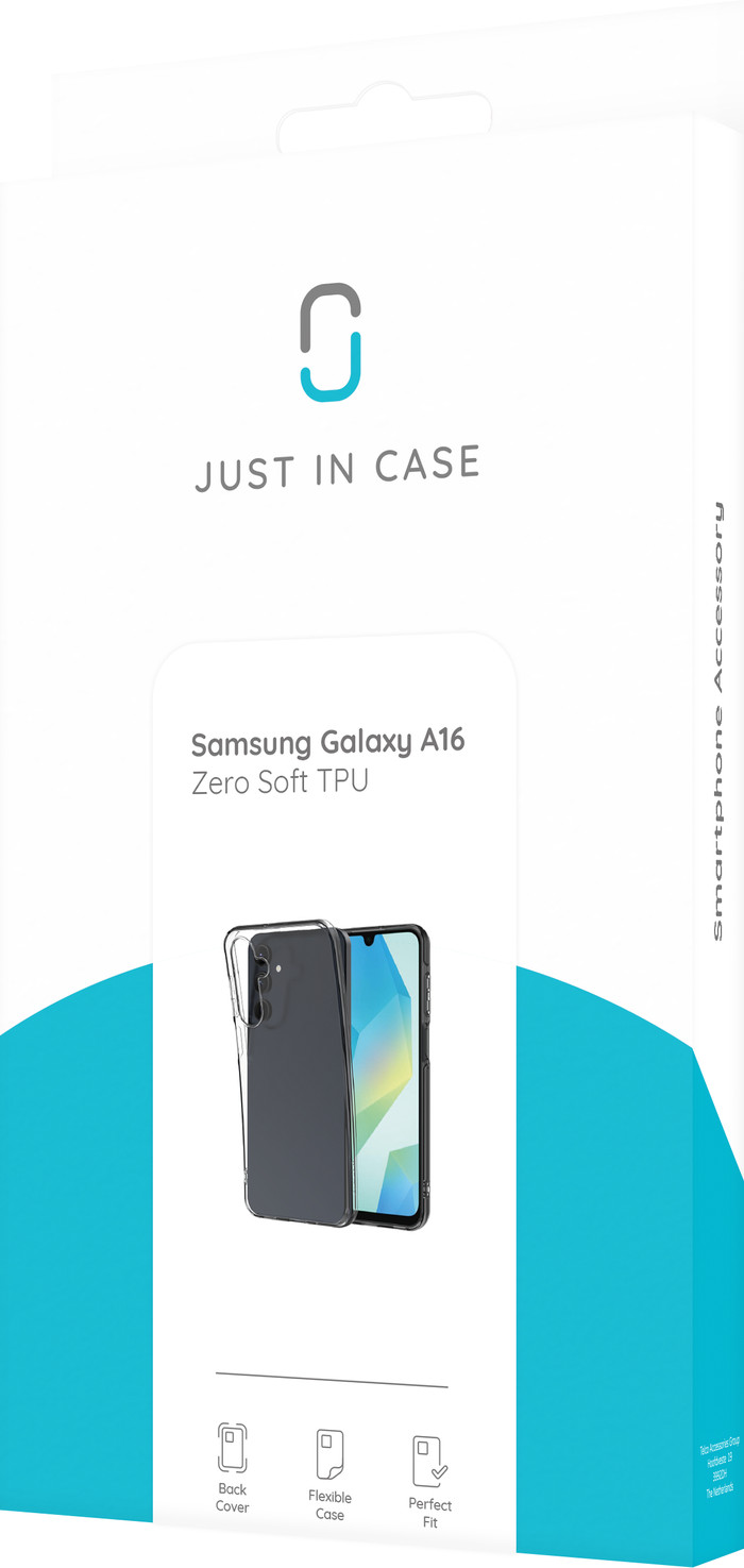 Just in Case Soft Design Samsung Galaxy A16 Backcover Transparent verpackung