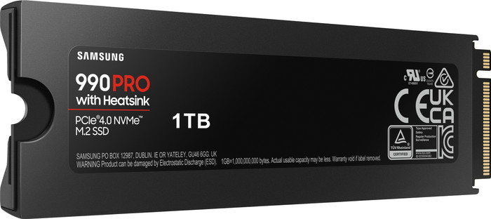 Samsung 990 Pro 1TB Heatsink NVMe SSD null