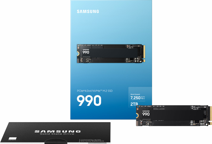 Samsung 990 PCIe 4.0 NVMe M.2 SSD 2 TB verpackung