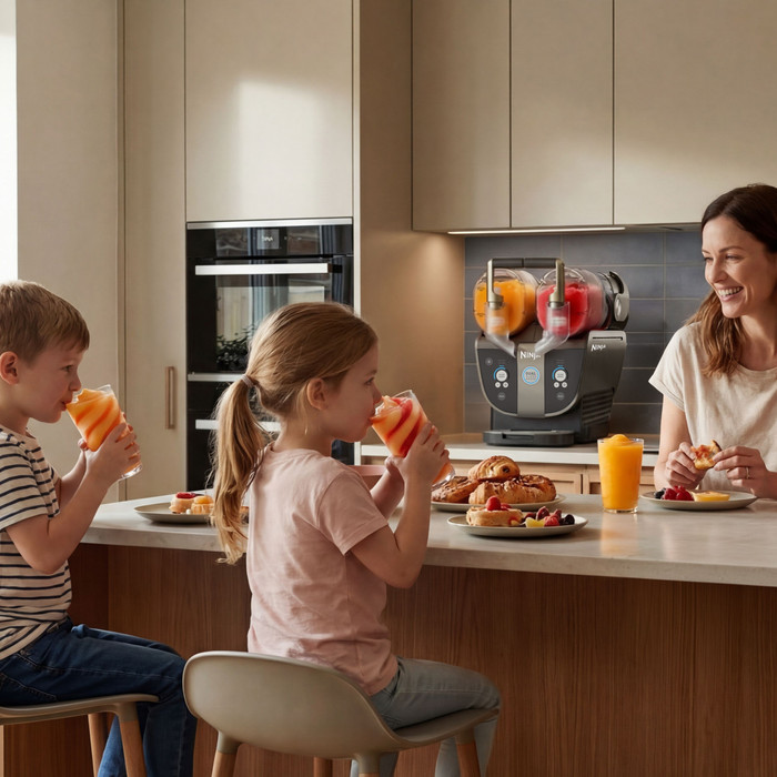 Ninja SLUSHi Twist Frozen Drink Maker Mokka FS702EUBR produkt in gebrauch