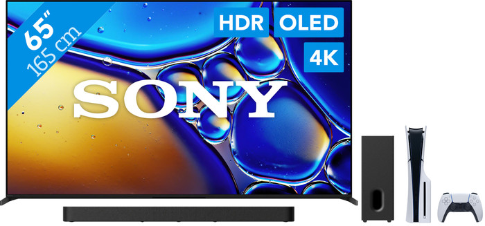 Sony Bravia 8 II 65 Zoll QD-OLED (2025) + Sony Bravia Theatre Bar 7 Schwarz + PlayStation 5 Slim Main Image