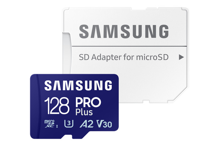 Samsung microSDXC PRO Plus 128GB 130MB/s Duo Pack front