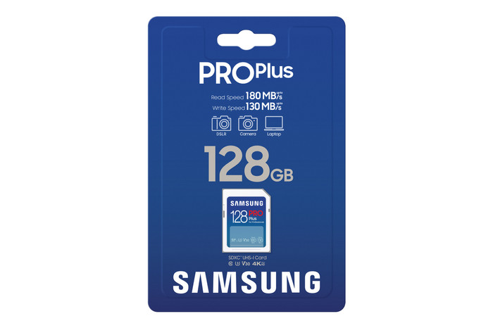 Samsung SDXC PRO Plus 128GB 130MB/s packaging