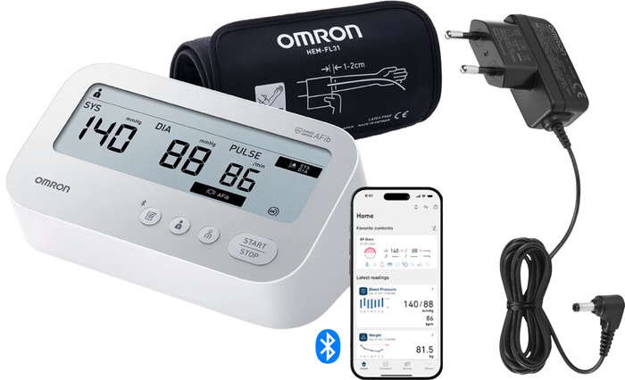 Omron X4 Connect AFib + Steckernetzteil Main Image