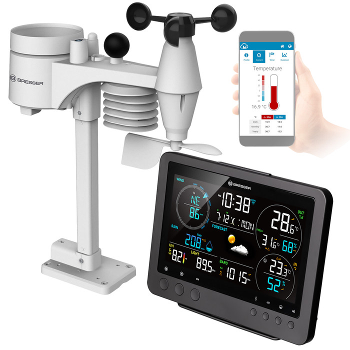 Bresser Professionelle WLAN-Wetterstation 8-in-1 Bise Main Image
