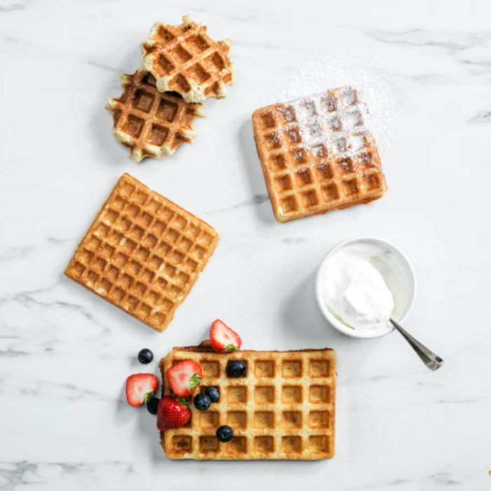 GreenPan Elite Waffle Iron Black product in use