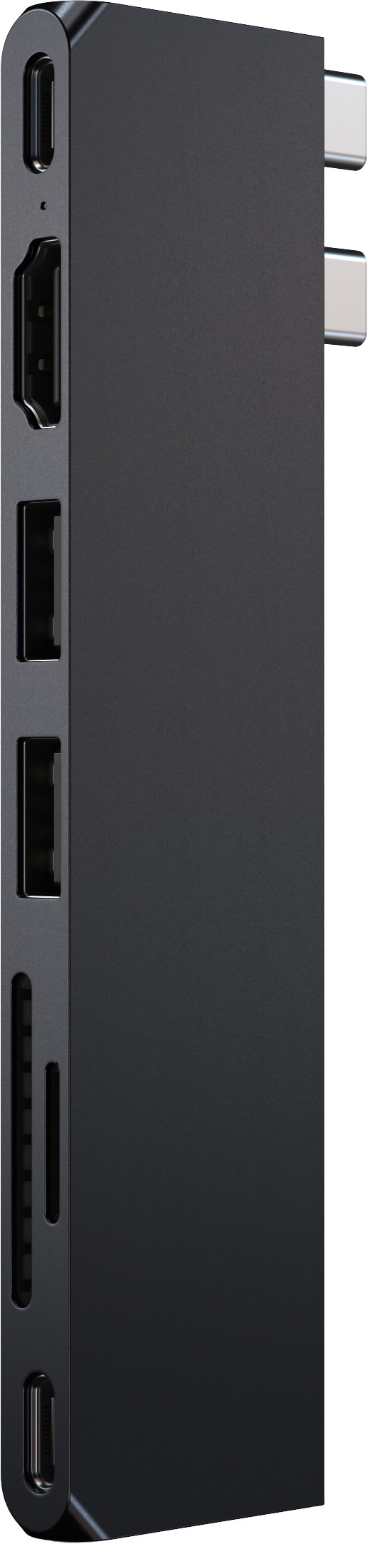 Satechi USB-C Pro Hub Slim Adapter - Midnight Black back