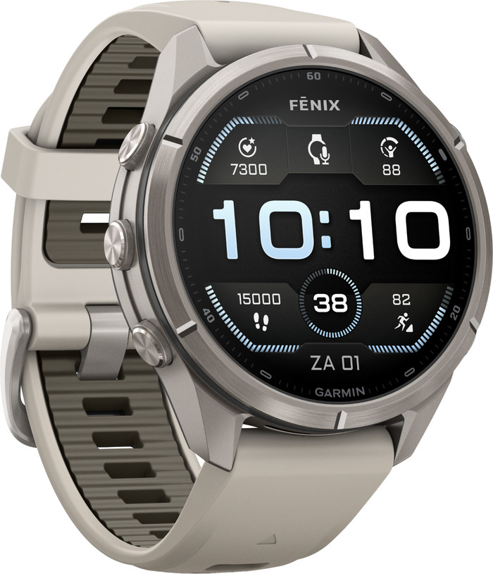 Garmin Fenix 9 Pro Titan 43 mm linke seite