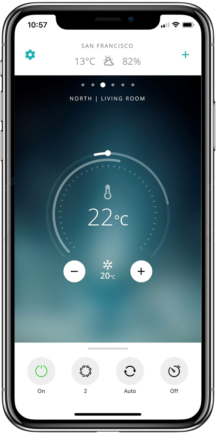 Duux North Smart 14K BTU/h Weiß zubehör