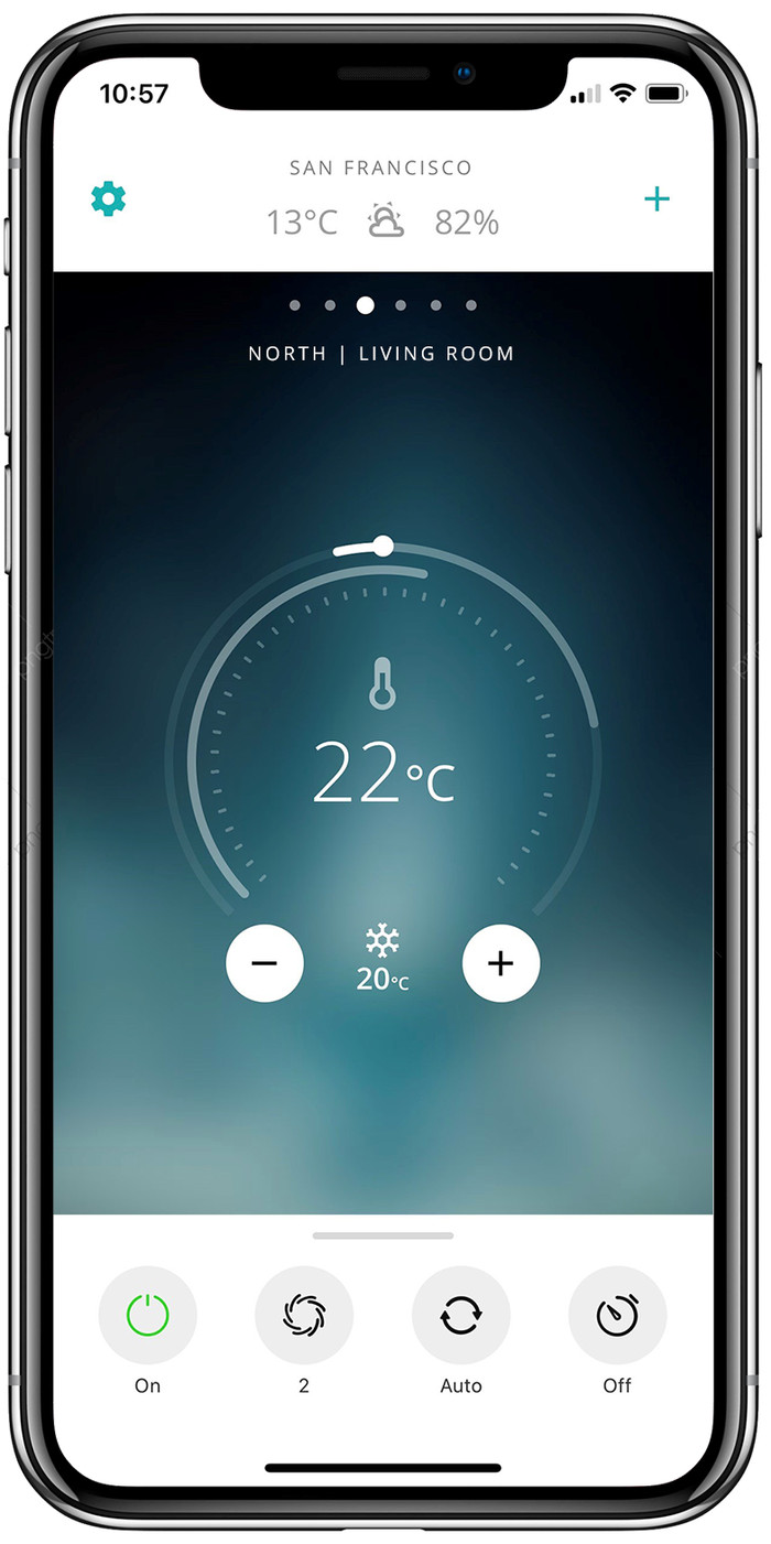 Duux North Smart 18K BTU/h Grau zubehör