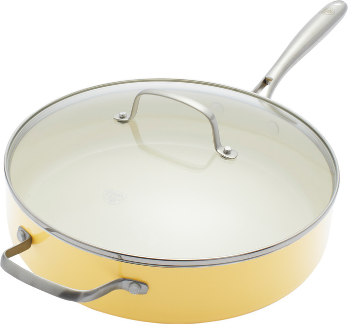 GreenLife Artisan Topf-/Pfannenset 12-teilig Gelb vorne