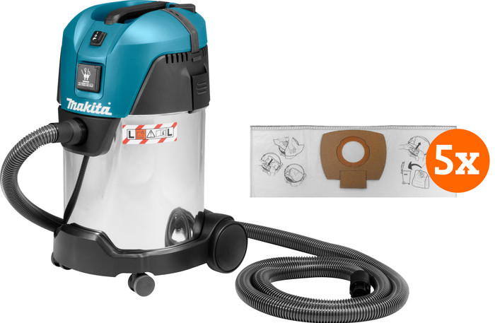 Makita VC3011L + Makita P-72899 Staubsaugerbeutel (5x) Main Image