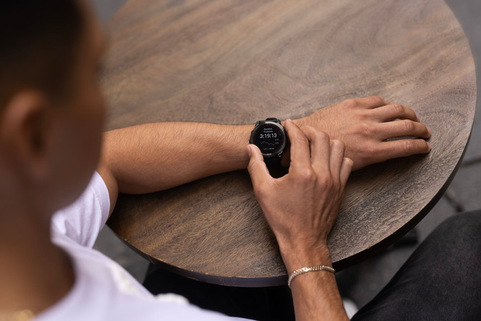 Garmin Fenix 7 Pro Solar Schwarz 47 mm produkt in gebrauch