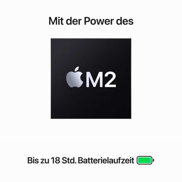 Apple MacBook Air 15" (2023) M2 (8-Core-CPU/10-Core-GPU) 8GB/1TB Mitternacht QWERTZ visueller lieferant