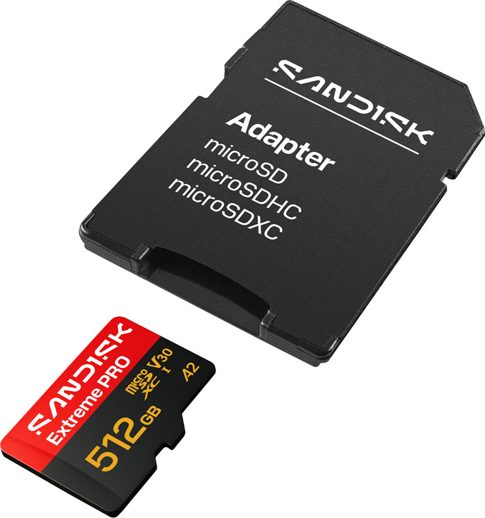 SANDISK Extreme PRO microSDXC 512GB 170 MB/s oberseite