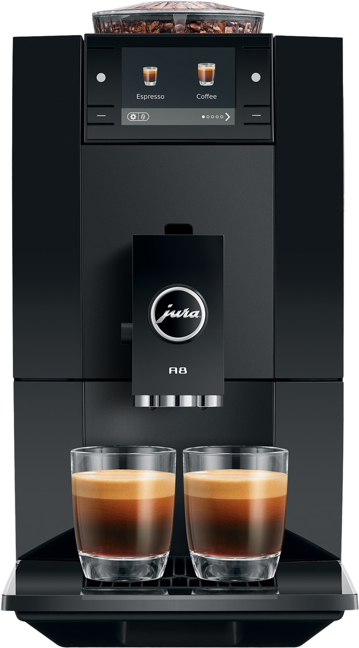 JURA A8 Piano Black (EA) vorne
