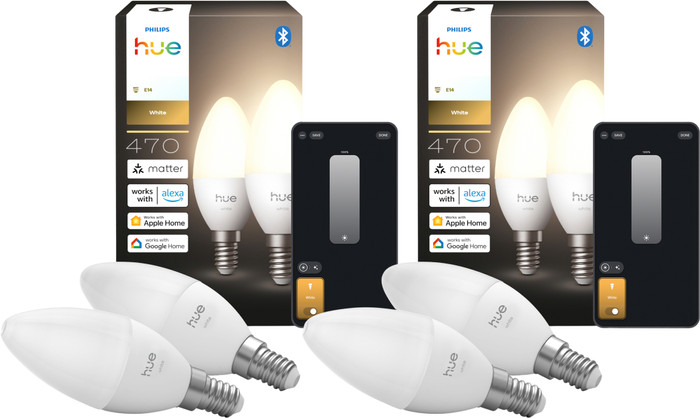 Philips Hue Candle Light White E14 4-pack Main Image