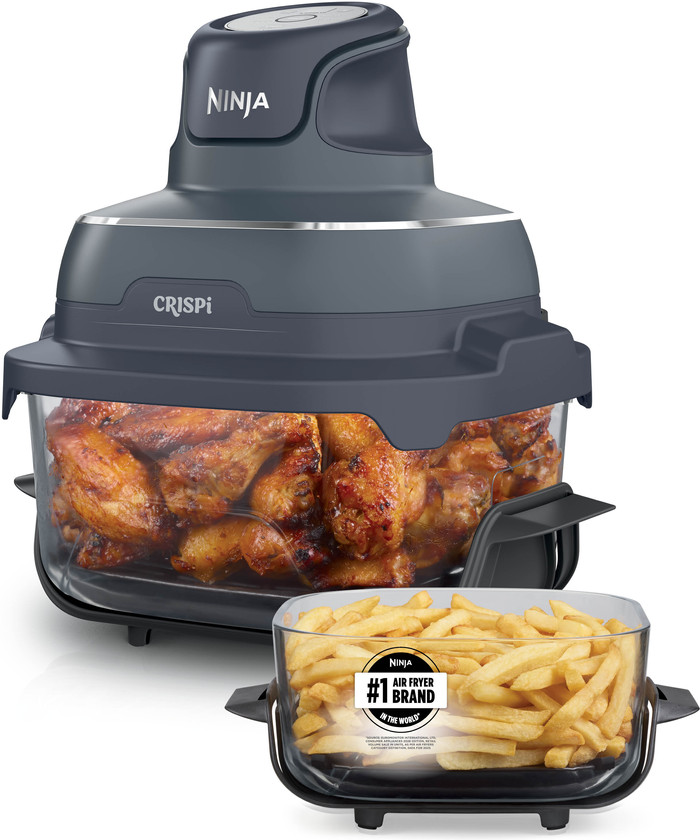Ninja CRISPi 4-in-1 Glass Airfryer Blue right side
