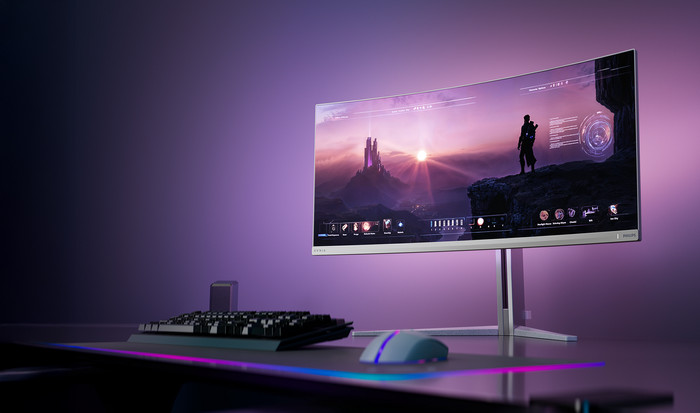 Philips EVNIA 34M2C8600P QD-OLED Curved produkt in gebrauch