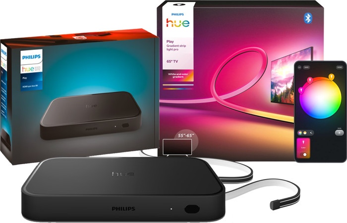 Philips Hue Play Pro Gradient LED Strip 55 to 65 inch TV + HDMI Sync Box 8K Main Image