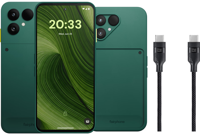 Fairphone 6 256GB Green 5G + Basic Accessory Pack Main Image