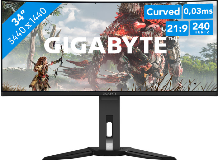 GIGABYTE MO34WQC2 OLED Curved Main Image