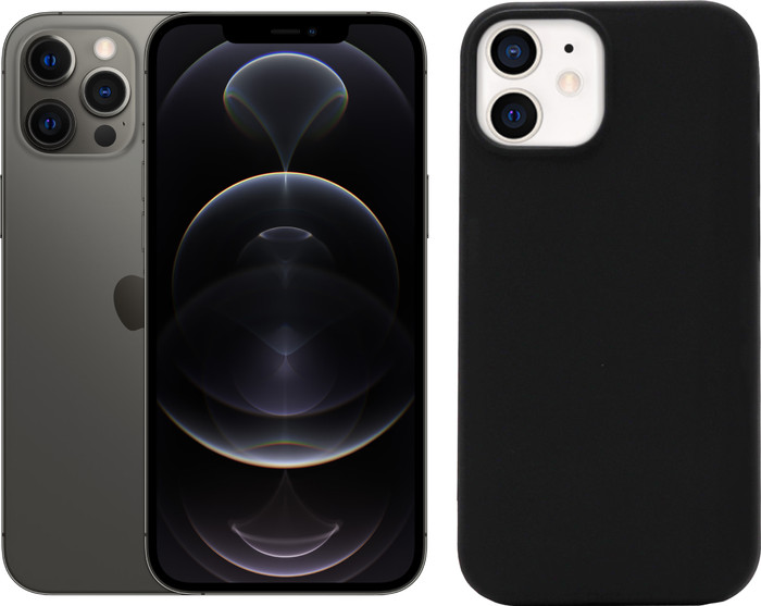 Refurbished iPhone 12 Pro Max 128GB Grafit (neuwertig) + BlueBuilt Backcover Main Image