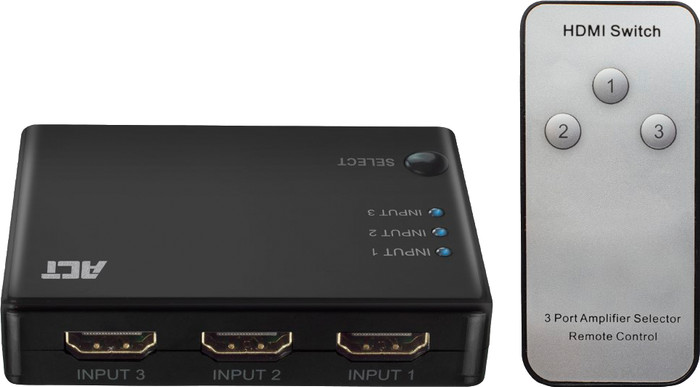 ACT AC7845 4K HDMI Switch 3x1 Main Image