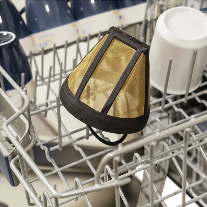 Philips Daily HD7462/20 Silver + Scanpart Permanent Filter product in use