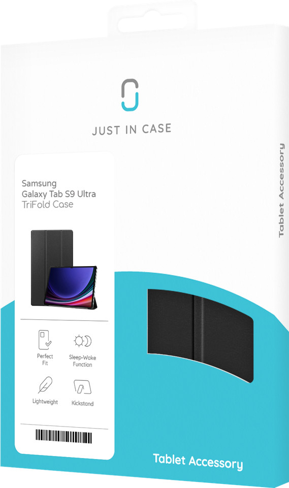 Just in Case Smart Tri-Fold Samsung Galaxy Tab S10 Ultra / S9 Ultra Book Case Schwarz null
