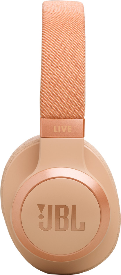 JBL Live 770NC Rose Gold + BlueBuilt Quick Charge Charger with USB-A Port left side