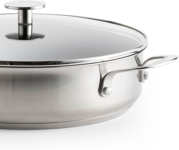 KitchenAid Stainless Steel Schmorpfanne mit Deckel 28 cm detail