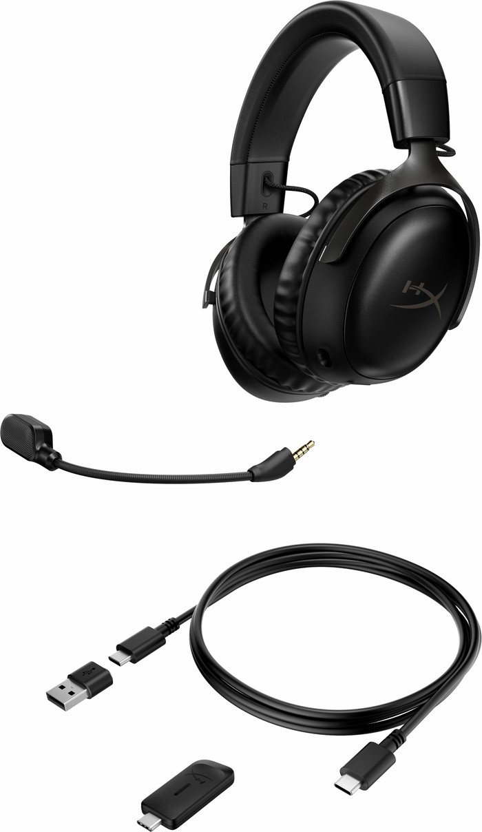 HyperX Cloud III Wireless Gaming-Headset - Schwarz (PC, PS5, PS4) null