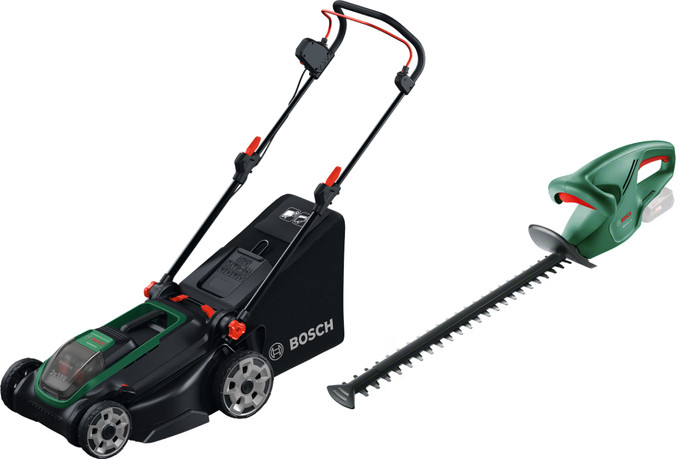 Bosch Rotak 18V2-43 (without battery) + Bosch EasyHedgeCut 18-45 Li (without battery) Main Image