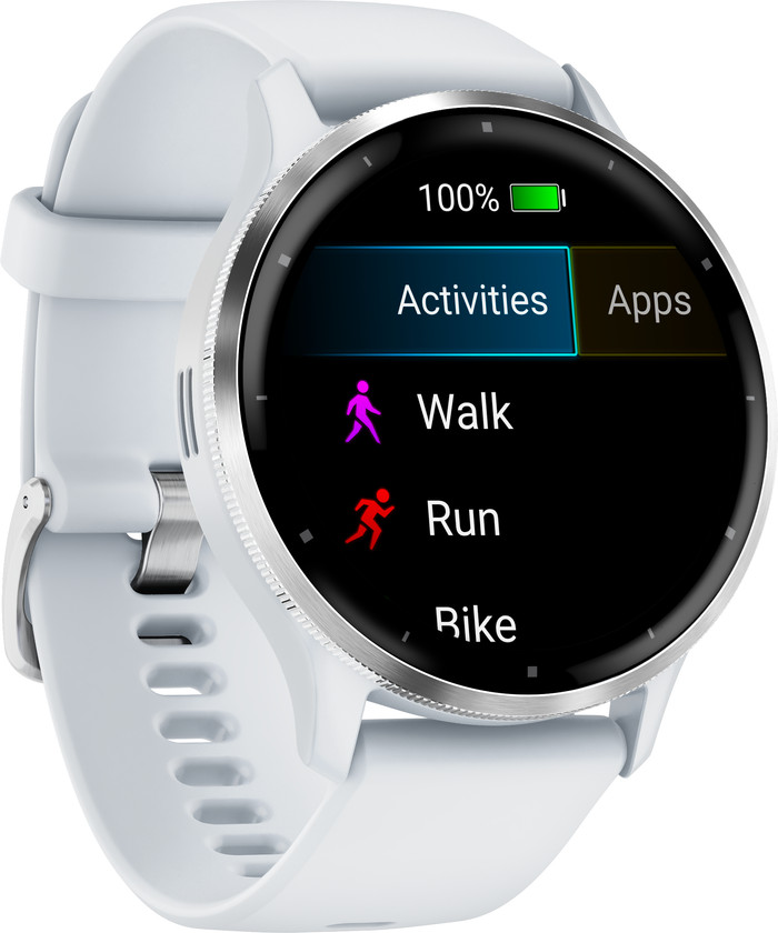 Garmin Venu 3 Silber/Weiß linke seite