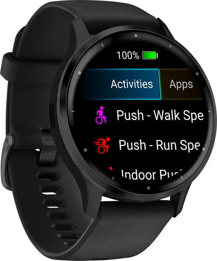 Garmin Venu 3 Schwarz linke seite