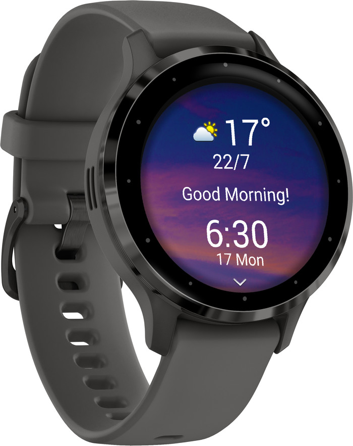 Garmin Venu 3S Schwarz/Grau linke seite