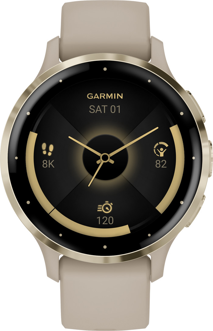 Garmin Venu 3S Gold/Beige front