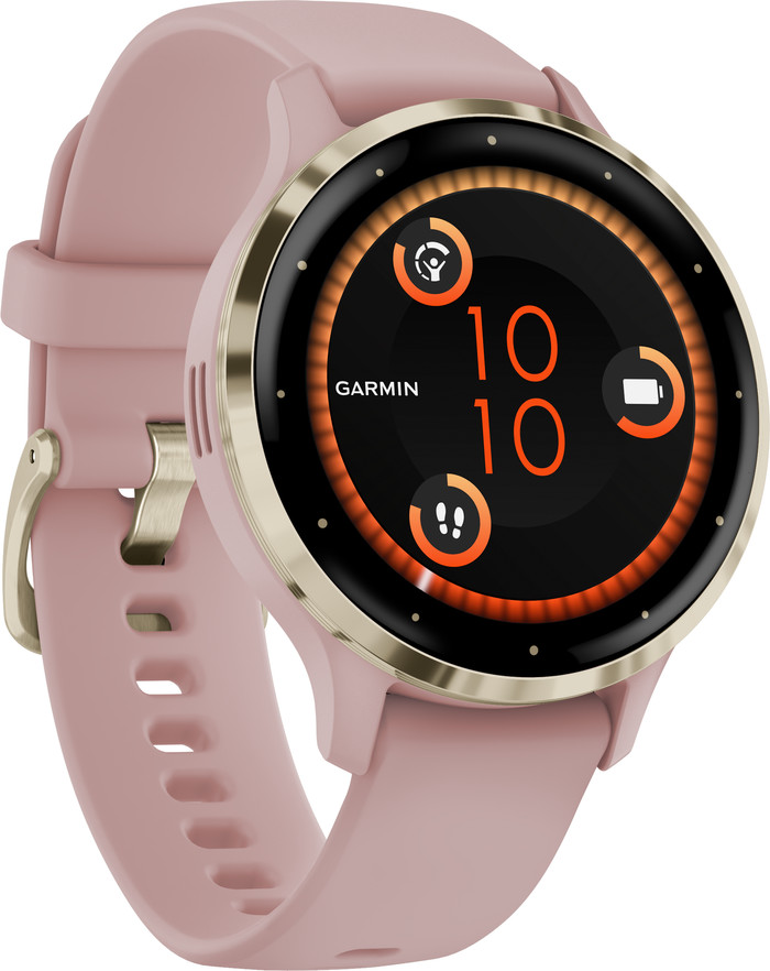 Garmin Venu 3S Gold/Rosa linke seite