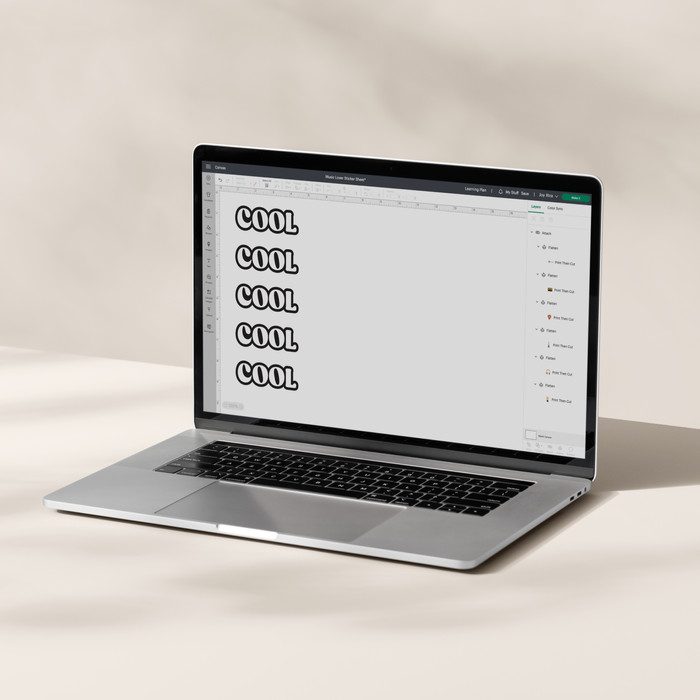 Cricut Bedruckbares Vinyl Mehrfarbig A4 44 Blatt produkt in gebrauch