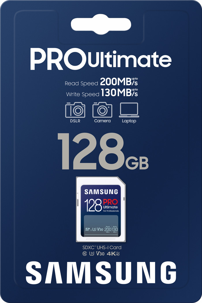Samsung SDXC PRO Ultimate 128GB 130 MB/s verpackung