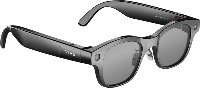 HTC VIVE Eagle KI-Brille Sonnenbrille Rechteckig Schwarz linke seite