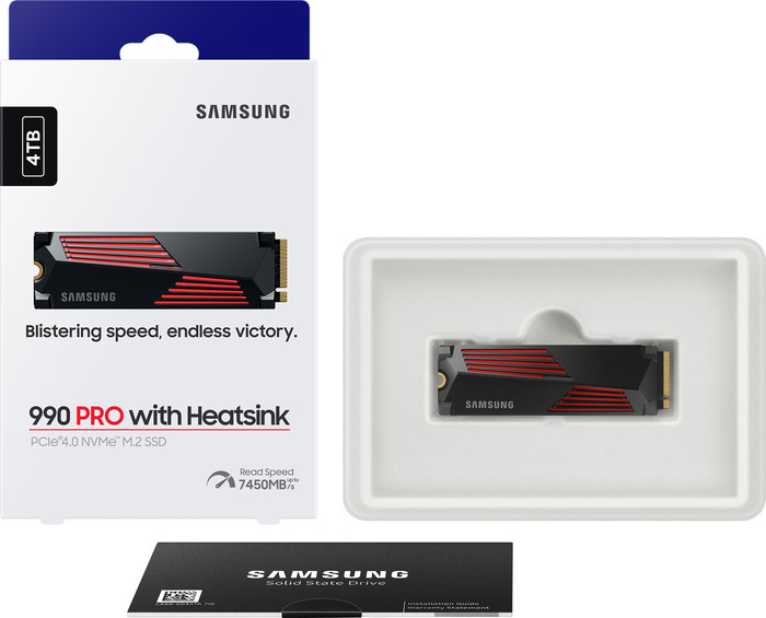 Samsung 990 Pro 4TB Heatsink NVMe SSD | Coolblue | Solid state