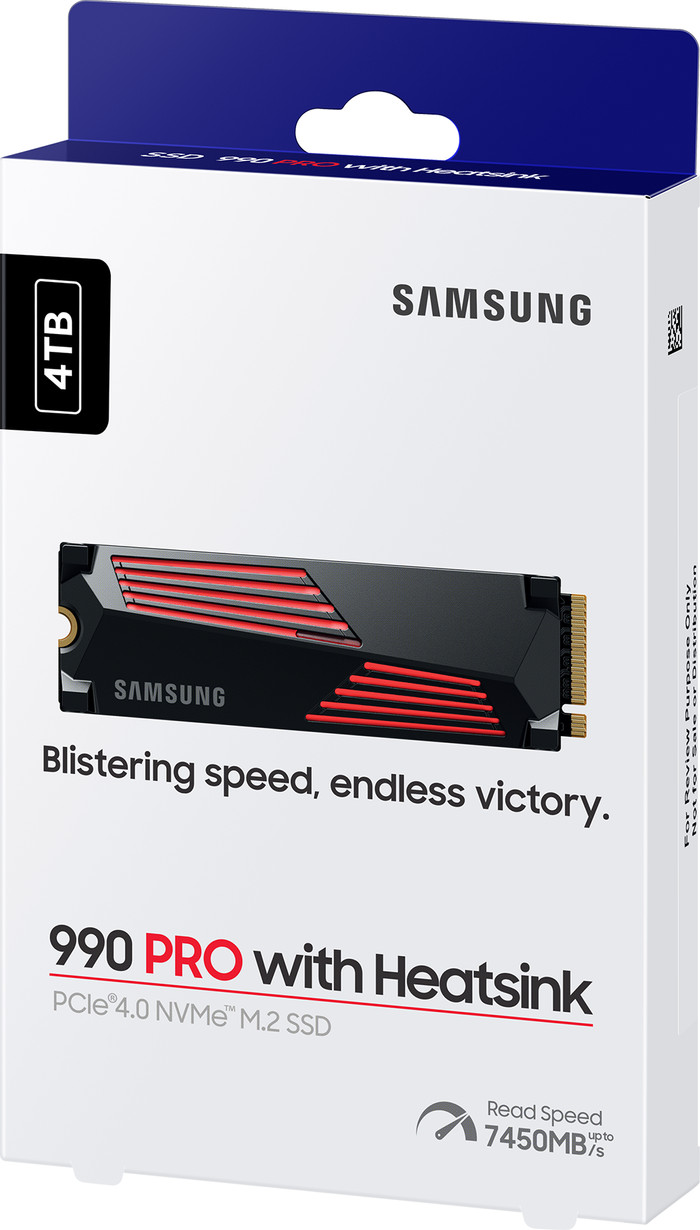 Samsung 990 Pro 4TB Heatsink NVMe SSD | Coolblue | Solid state