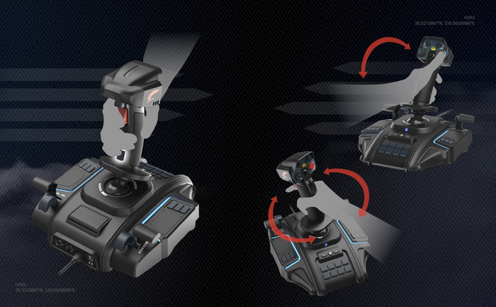 Hori Ace Combat 8: Wings of Theve Flight Stick PlayStation and PC product in use