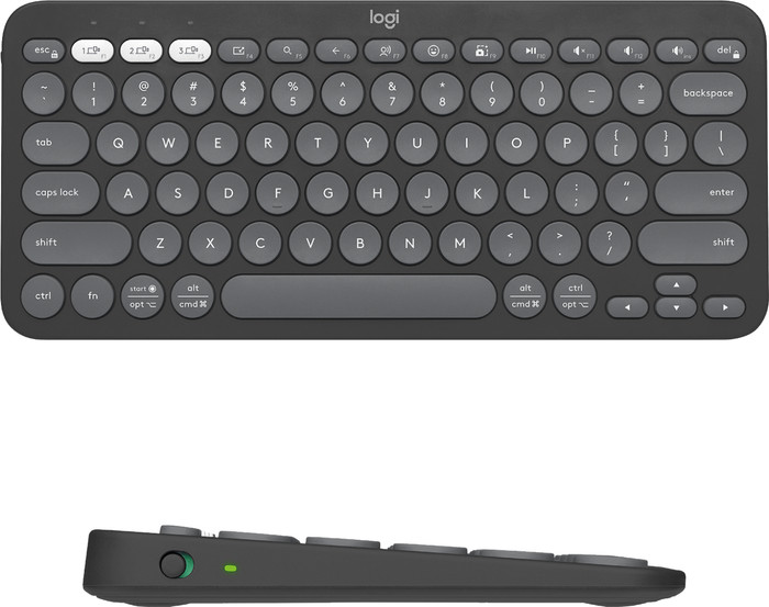 Logitech Pebble Keyboard 2 - K380s Grafit Qwertz oberseite
