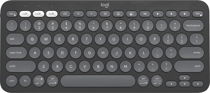 Logitech Pebble Keyboard 2 - K380s Grafit Qwertz oberseite