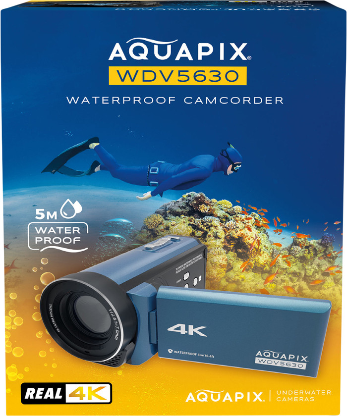 Aquapix WDV5630 Unterwasser-Camcorder Blau verpackung