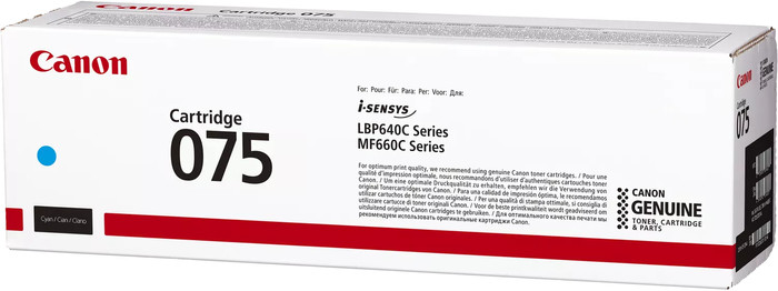 Canon 075 Toner Cyan verpackung