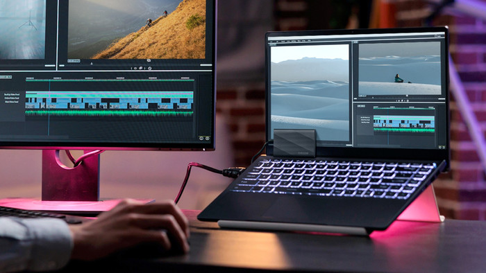 Samsung T9 Portable SSD 2TB Black product in use